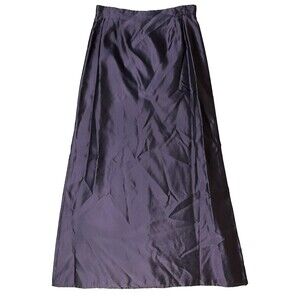 Jones New York Evening Silky Acetate Maxi Skirt Women's 12 Eggplant Vintage